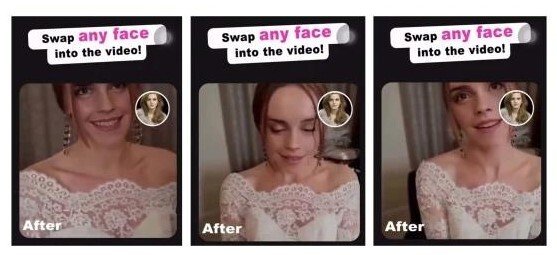 배우 엠마 왓슨의 얼굴이 합성되어 나타나는 음란물 광고. (캡처=NBC) *재판매 및 DB 금지 /사진=뉴시스