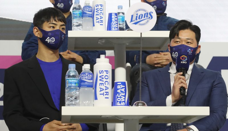 구자욱(왼쪽)과 오승환. 뉴스1 DB ⓒ News1 임세영 기자