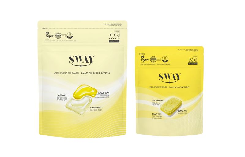 식기세척기 전용 주방세제 SWAY(스웨이). 애경산업 제공.