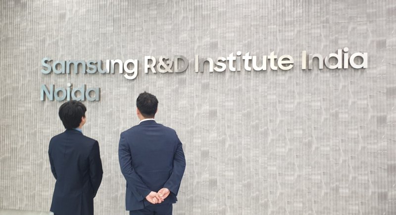 삼성전자 인도 노이다 기술연구소 로비. 사진=조은효 기자