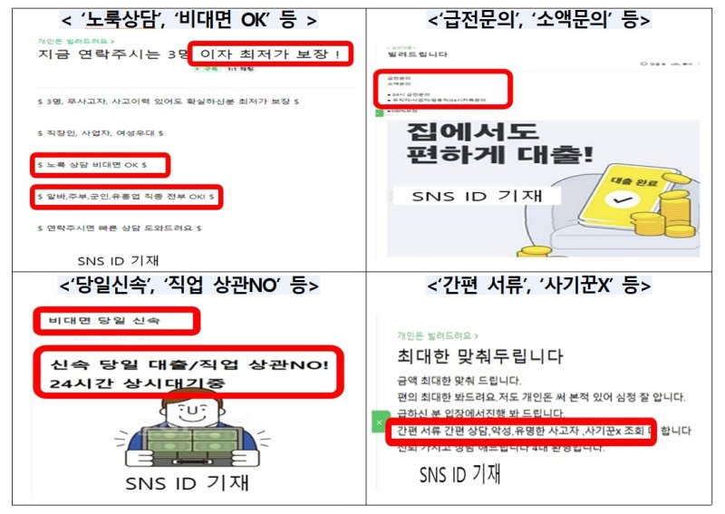 50만원 당일 입금 가능…불법사채광고 성행에 금감원 주의보 발령 파이낸셜뉴스