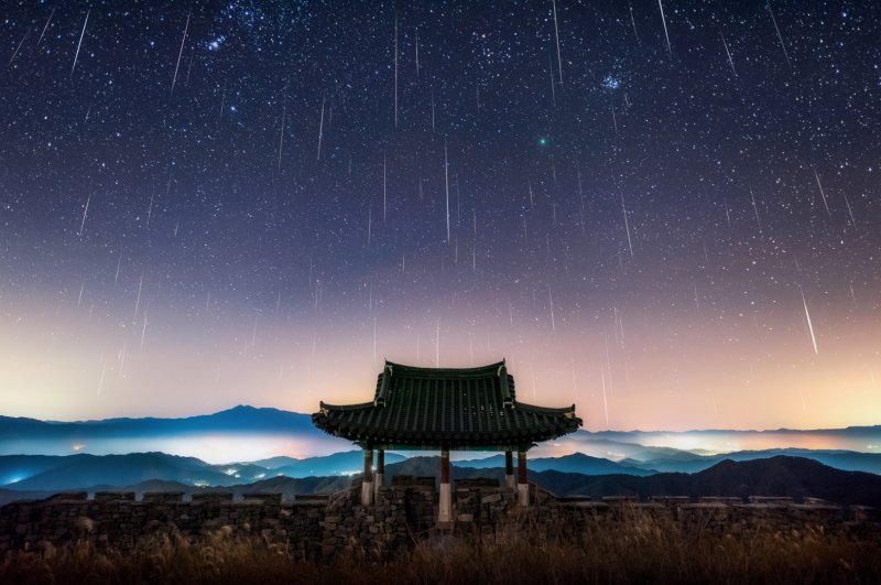 2021년 천체사진공모전 수상작으로 선정된 쌍둥이자리 유성우. (사진=천문연 제공) *재판매 및 DB 금지