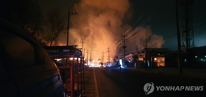 "온몸에 화상"..평창 LPG 연쇄 폭발에 주민 '혼비백산'