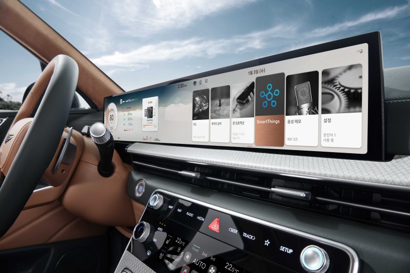 현대차·기아 차량에 적용된 삼성 스마트싱스의 예상 이미지. 삼성전자 제공