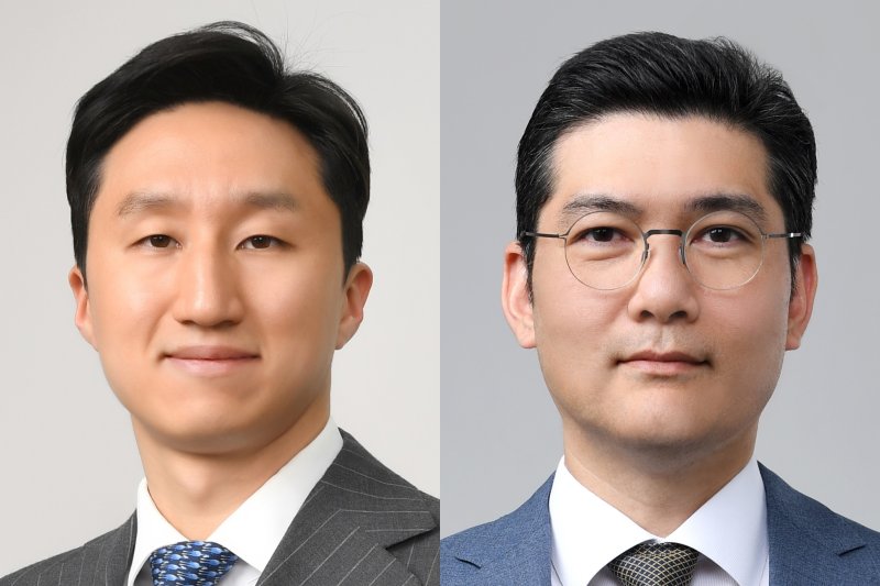 [서울=뉴시스]좌측부터 정기선 HD현대 부회장, 김성준 HD한국조선해양 대표. (사진=HD현대) 2023.11.10 photo@newsis.com