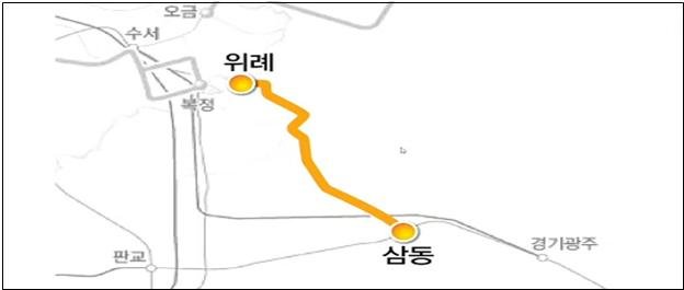 성남시, '위례삼동선' 기재부 예비타당성조사 대상 선정