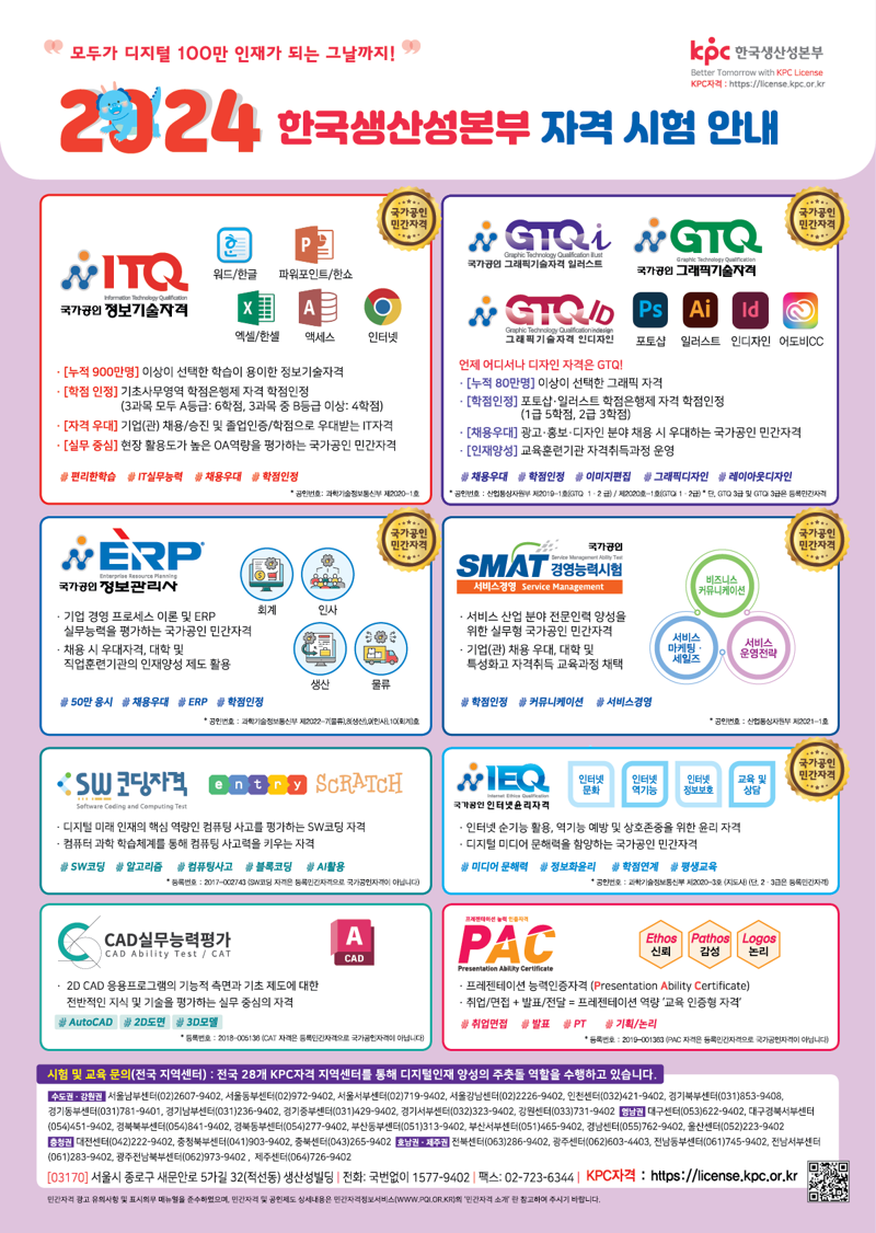 천만명 응시 KPC 자격시험, 어떤 것이 있나