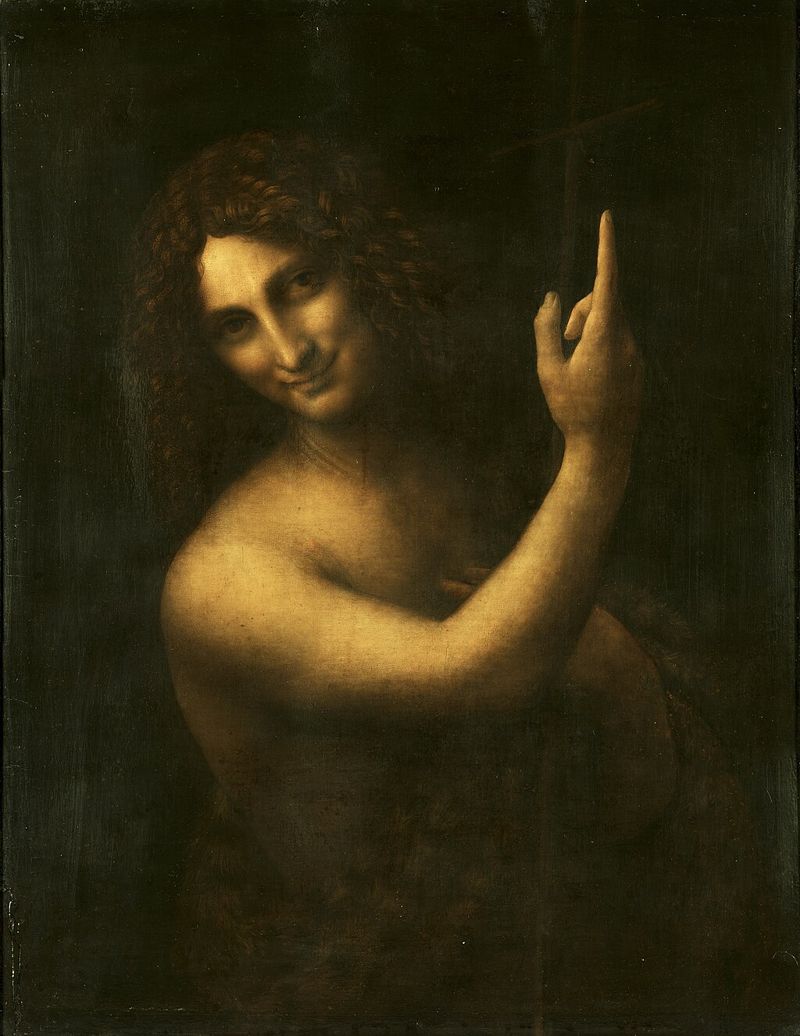 레오나르도 다 빈치 '세례자 요한' (69*57, 유채, 1507~1516년, 루브르 아부다비) 사진=위키피디아