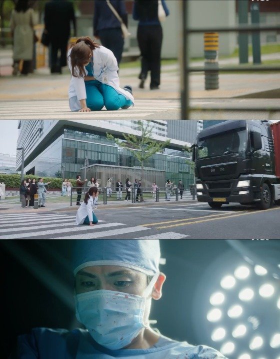 '닥터슬럼프' 박신혜, 의사로 첫 등장…교통사고 위기 '아찔'