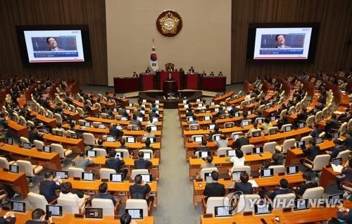 국회 본회의장 모습 [연합뉴스 자료사진]