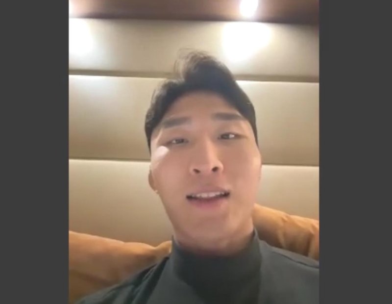 연합뉴스와 화상 인터뷰하는 이정영 [촬영 이대호]