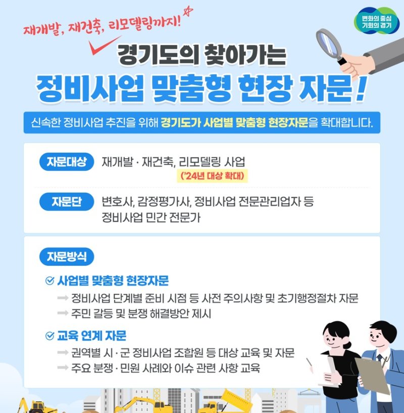 경기도, 재개발·재건축·리모델링 사업 '분쟁 해결' 현장 지원
