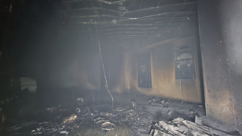 지난달 2일 대구 북구 고성동2가의 한 아파트 공사장에서 화재가 발생한 모습. 뉴시스