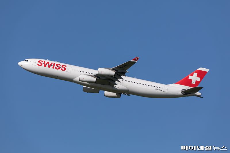 스위스 국제 항공 A340 항공기. 스위스 국제 항공 제공