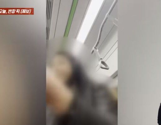 퇴근 시간대 지하철을 이용했다가 한 승객에게 폭언을 들은 여성의 사연이 전해졌다. 사진은 피해 여성에게 폭언을 하는 승객의 모습. (사진=JTBC ‘사건반장’ 캡처)