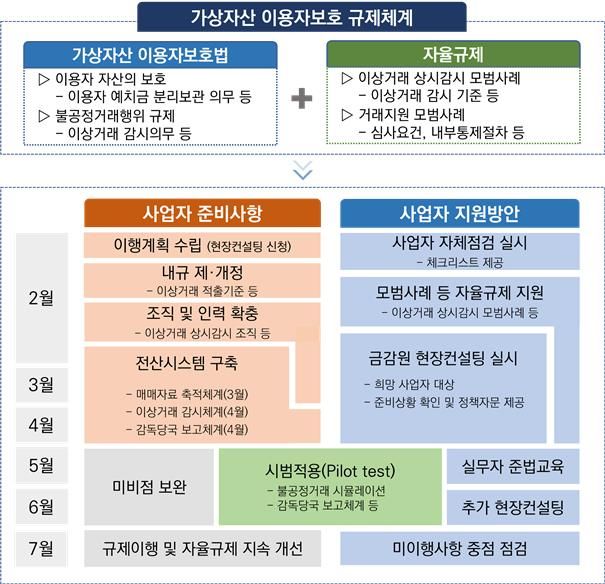 가상자산 이용자 보호 규제체계. 금융감독원 제공