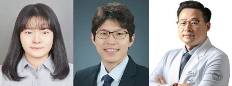 (왼쪽부터)이혜선 박사과정 연구원, 양승윤 부산대 교수, 남경협 부산대병원 교수.