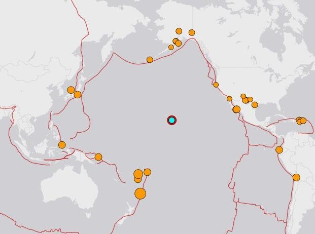 지진이 발생한 하와이 빅아일랜드. 사진=미 지질조사국 홈페이지 캡처
