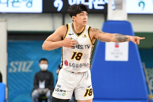 LG의 저스틴 구탕 [KBL 제공. 재배포 및 DB 금지]