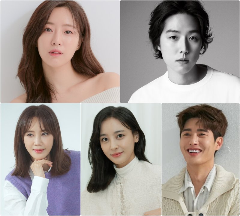 왼쪽 위부터 시계방향 함은정, 백성현, 신정윤, 강별, 오현경.