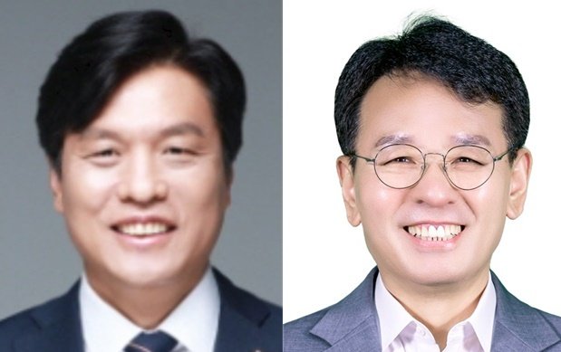 조승래 국회의원(왼쪽)과 오광영 전 대전시의원. /뉴스1