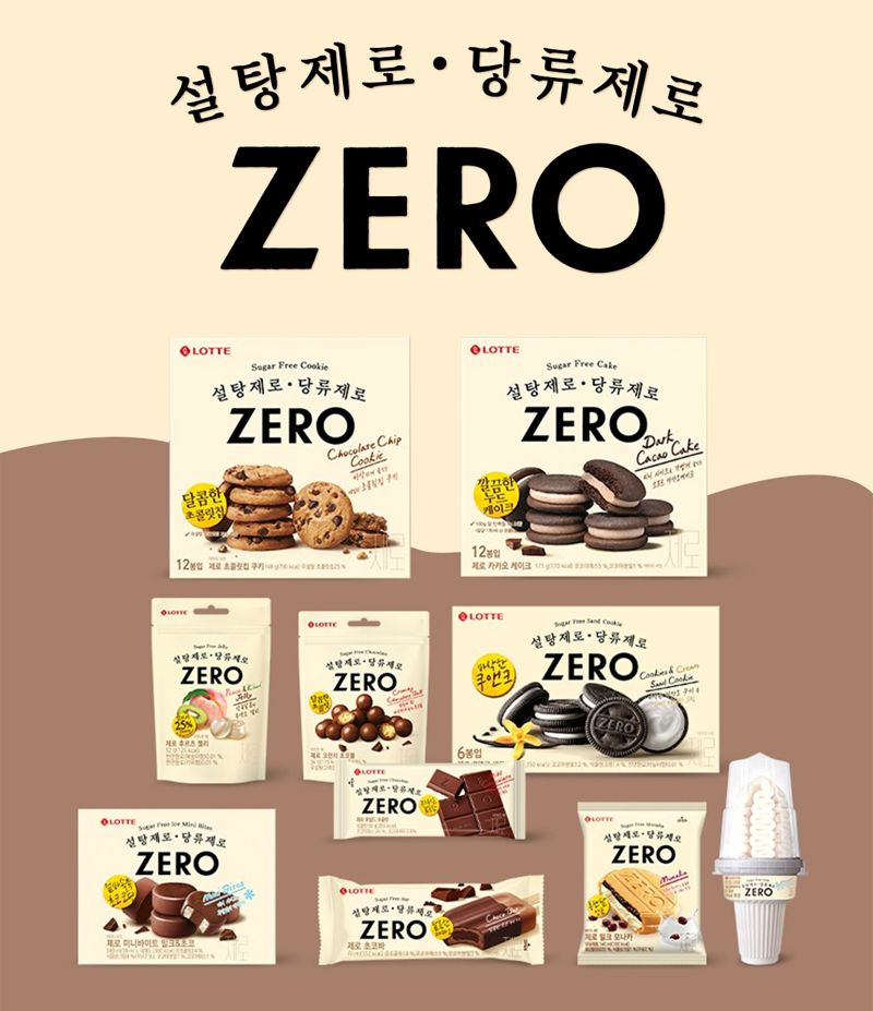 ‘ZERO’ 시리즈 10종 /사진=롯데웰푸드