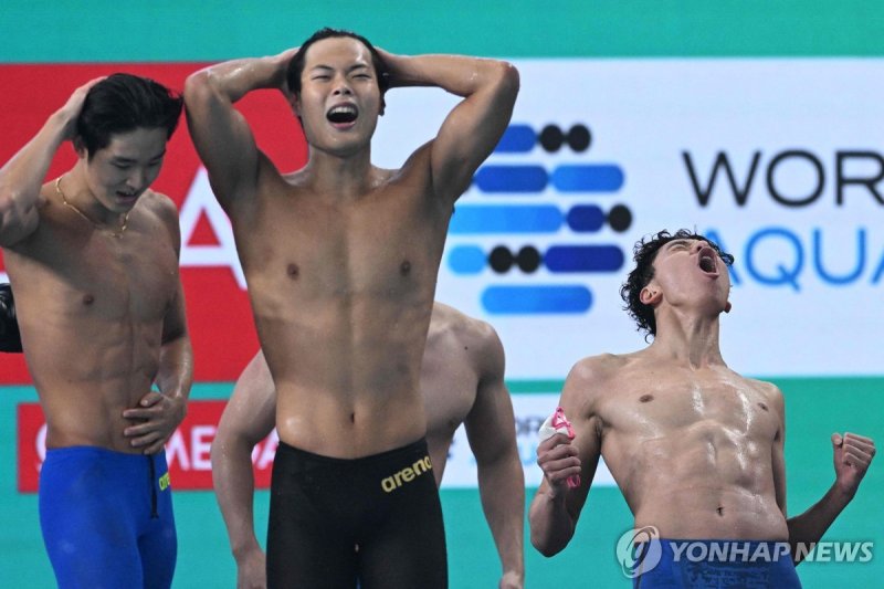 한국 남자 계영. 작년 아시안게임서 금메달 / 사진 = 연합뉴스