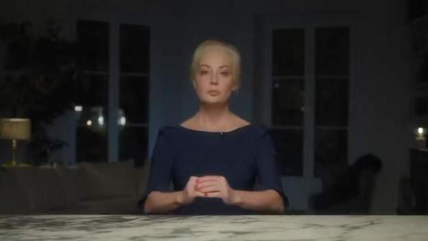 고 알렉세이 나발리의 부인 율리아 나발나야가 19일 비디오 성명문에 붙인 사진 *재판매 및 DB 금지