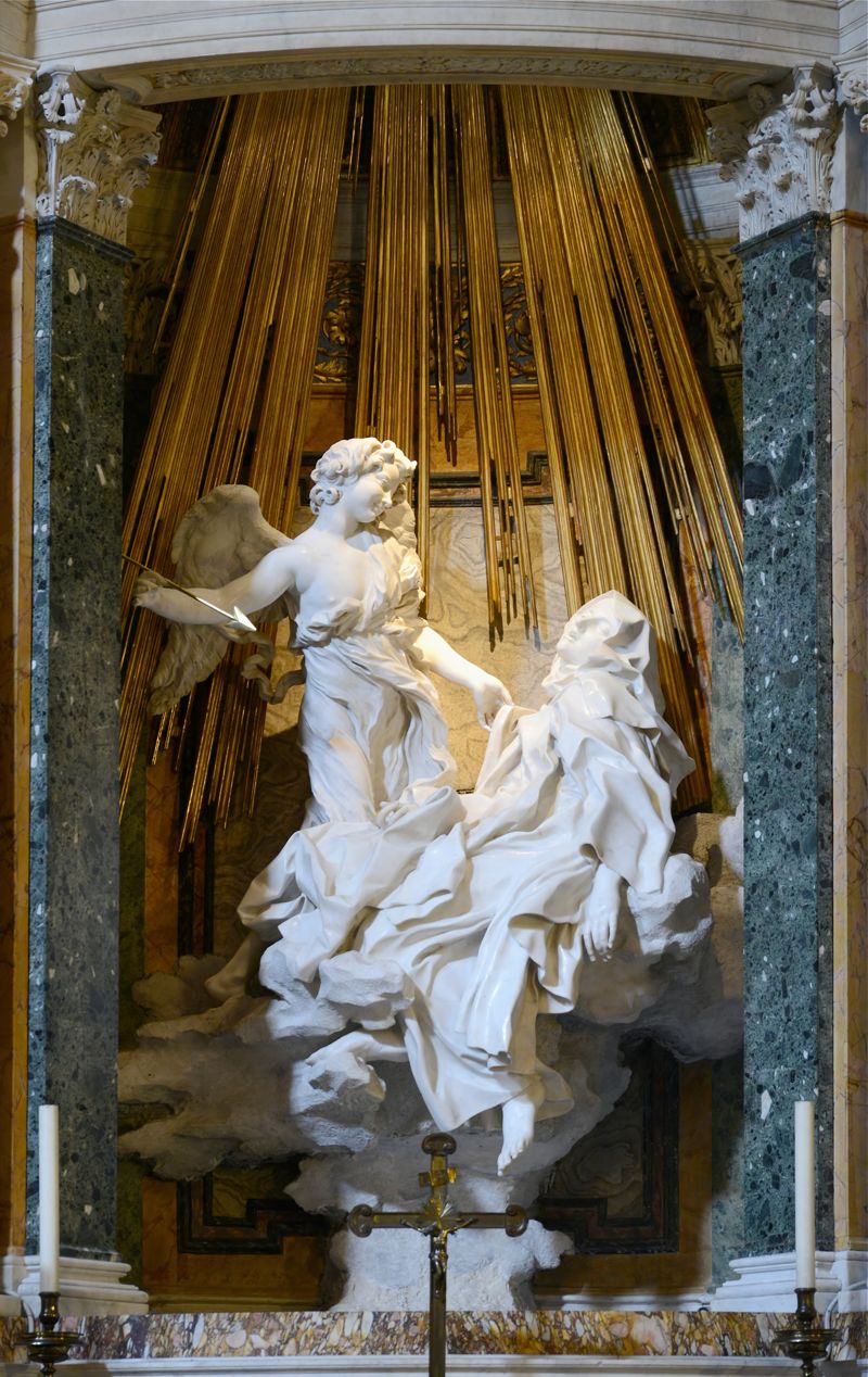 잔 로렌초 베르니니의 ‘성녀 테레사의 환희(1647-1652, 대리석, 산타마리아 비토리아 성당)’ 사진=위키피디아