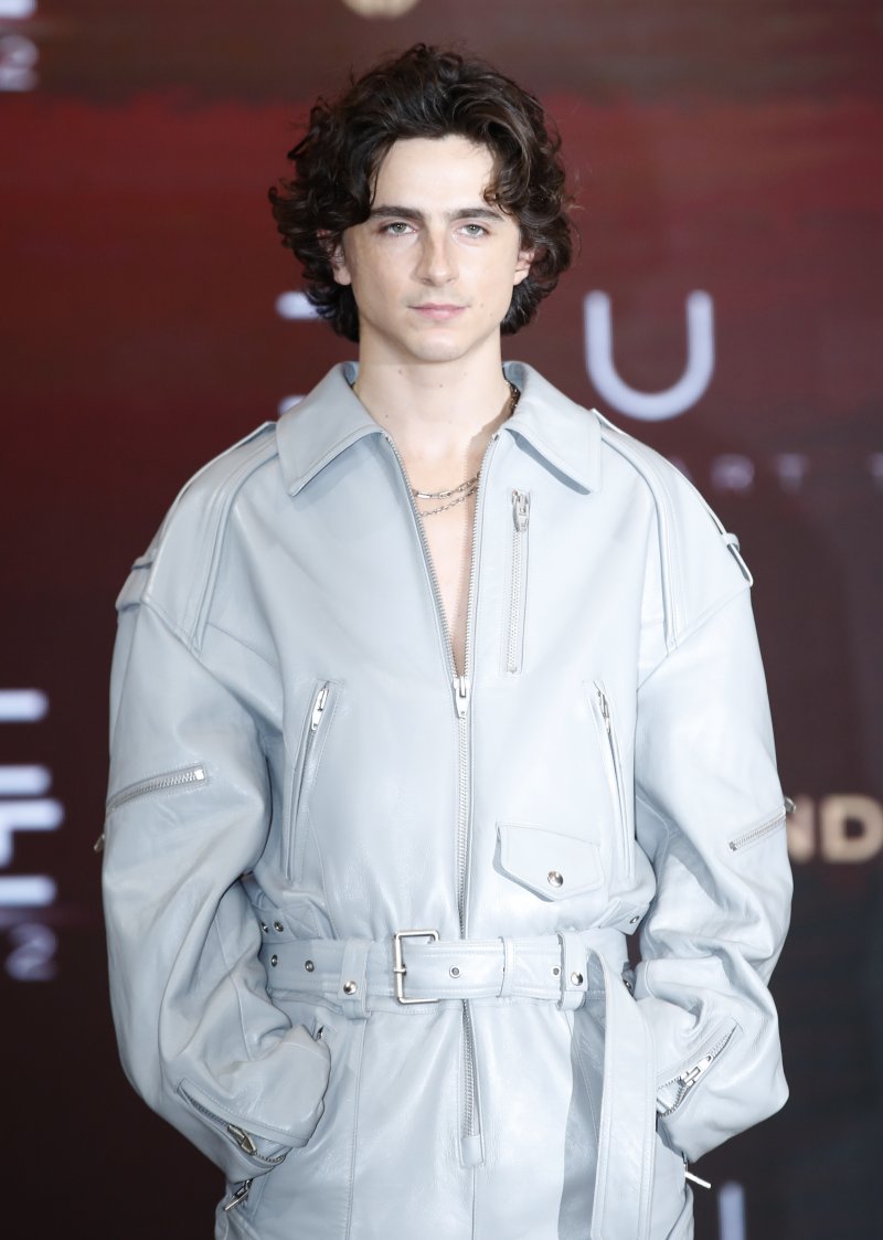 배우 티모시 샬라메가 21일 서울 영등포구 콘래드 서울 호텔에서 열린 영화 '듄: 파트2‘(감독 드니 빌뇌브) 내한 프레스 컨퍼런스에서 매력을 발산하고 있다. ⓒ News1 권현진 기자