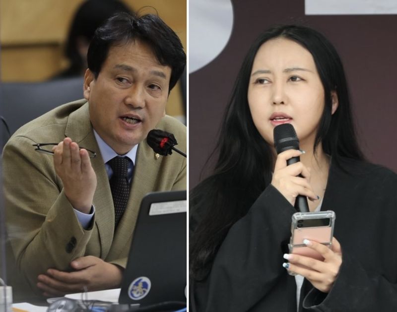 안민석 더불어민주당 의원(왼쪽), 정유라씨(오른쪽)/사진=연합뉴스.뉴스1