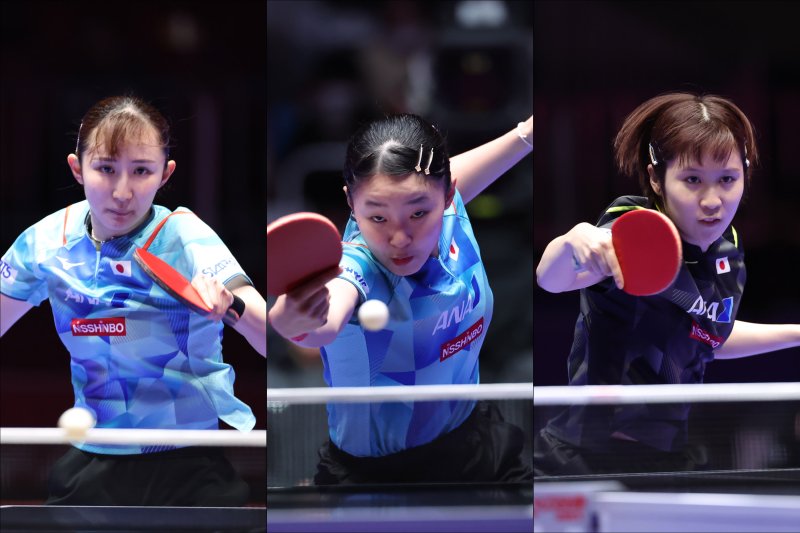 [서울=뉴시스]일본 여자 탁구 대표팀. 2024.02.24. (사진=부산세계탁구선수권 조직위원회 제공) *재판매 및 DB 금지