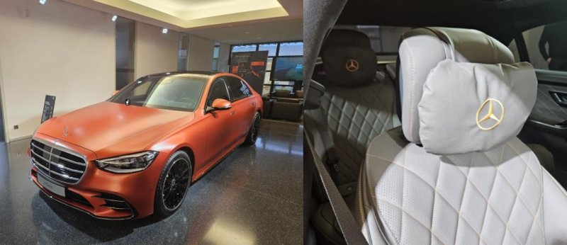 고객 요청으로 맞춤 제작한 벤츠 S클래스 시트 [촬영 김보경]