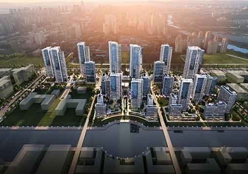 인천 송도국제도시 11공구에 조성되는 3270세대의 송도자이풍경채 그라노블 조감도 GS건설·제일건설㈜ 제공