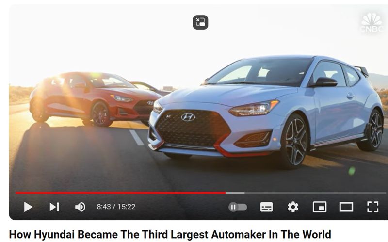 현대자동차그룹의 성공 비결을 조명한 CNBC 보도. 유튜브 캡쳐