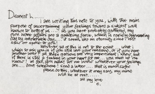 1970년 클랩튼이 보이드에게 보낸 손편지. 사진=크리스티 홈페이지