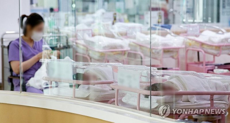 2월 28일 서울 시내 한 산후조리원 신생아실에서 간호사 등 관계자들이 신생아들을 돌보고 있다. 2024.2.28 [공동취재] dwise@yna.co.kr (끝) /사진=연합뉴스