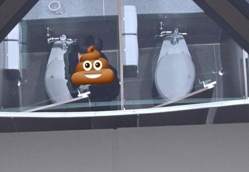 민자 고속도로인 포천화도고속도로 수동휴게소 화장실의 천장. 유리 재질로 만들어져 화장실 내부가 다 비친다. 사진=연합뉴스