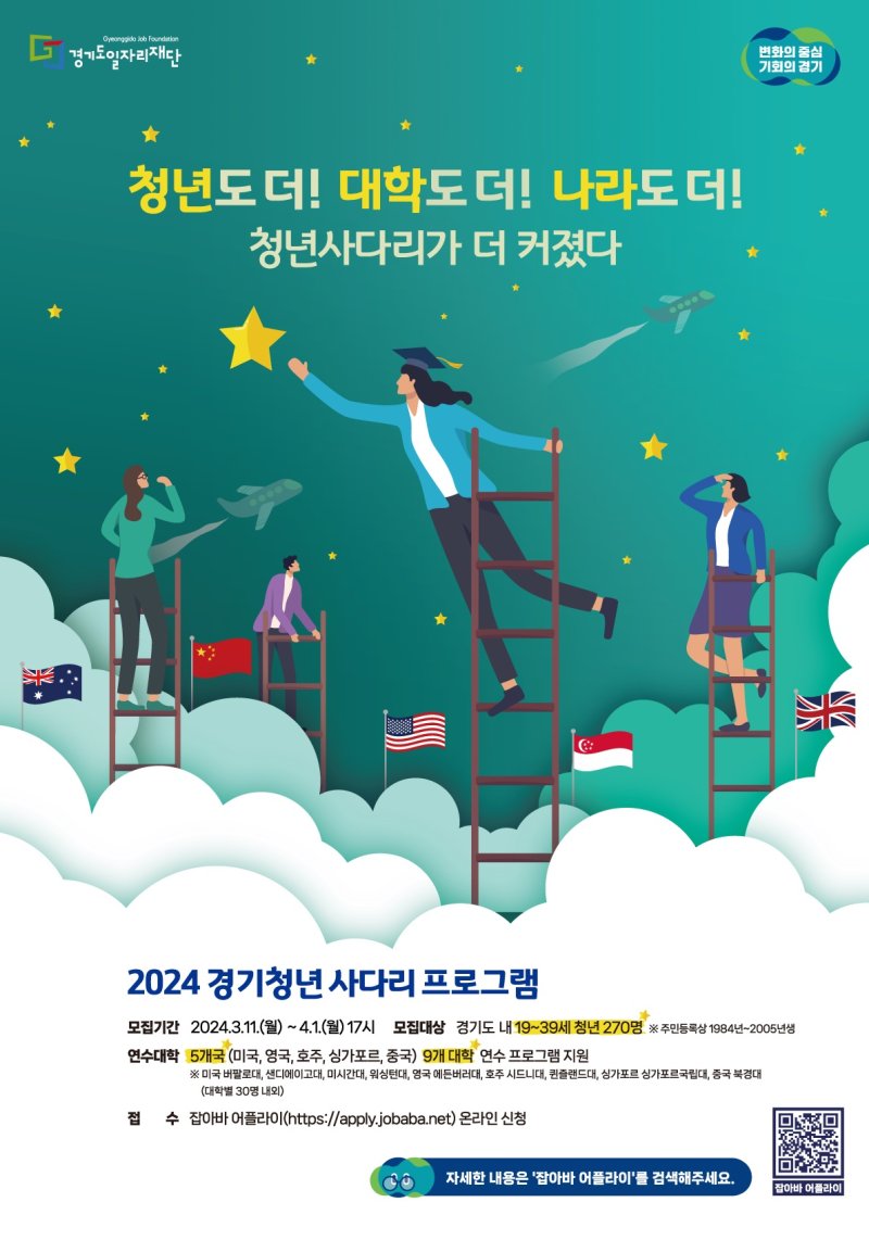 경기청년사다리프로그램 모집 포스터. 경기도 제공