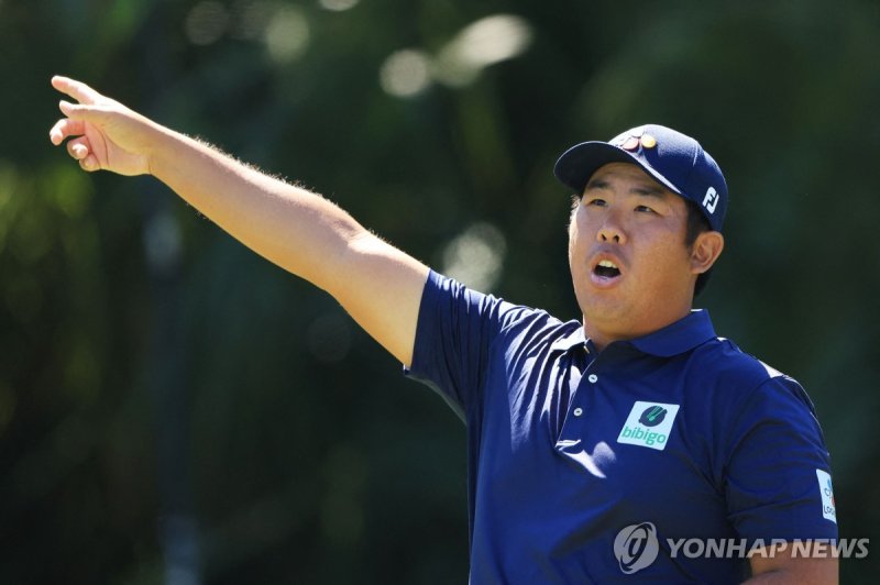 안병훈 PONTE VEDRA BEACH, FLORIDA - MARCH 11: Byeong Hun An of South Korea reacts on the seventh tee during the third round of THE PLAYERS Championship on THE PLAYERS Stadium Course at TPC Sawgrass on March 11, 2023 in Ponte Vedra Beach, Florida. Sam Greenwood/Getty Images/AFP (Photo by SAM GREENWOOD /