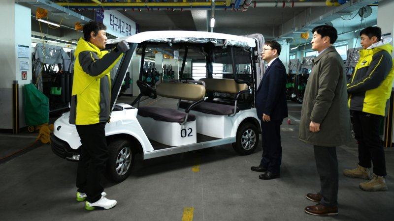 골프 카트 안전장치 점검 모습. *재판매 및 DB 금지