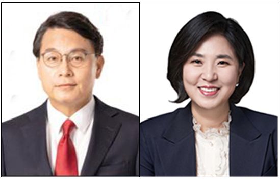 인천 동구미추홀구을 선거구에서 지난 2020년 이후 4년만에 리턴매치를 벌이는 윤상현 예비후보(왼쪽)와 남영희 예비후보.