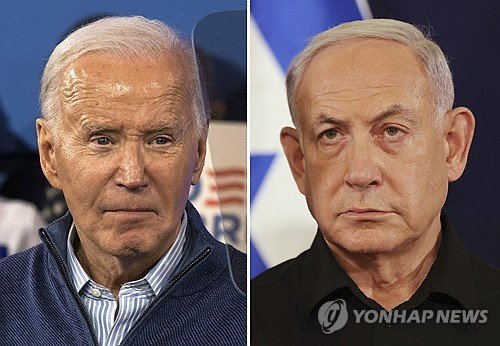 바이든 대통령과 네타냐후 총리 [AP 연합뉴스 자료사진. 재판매 및 DB 금지]