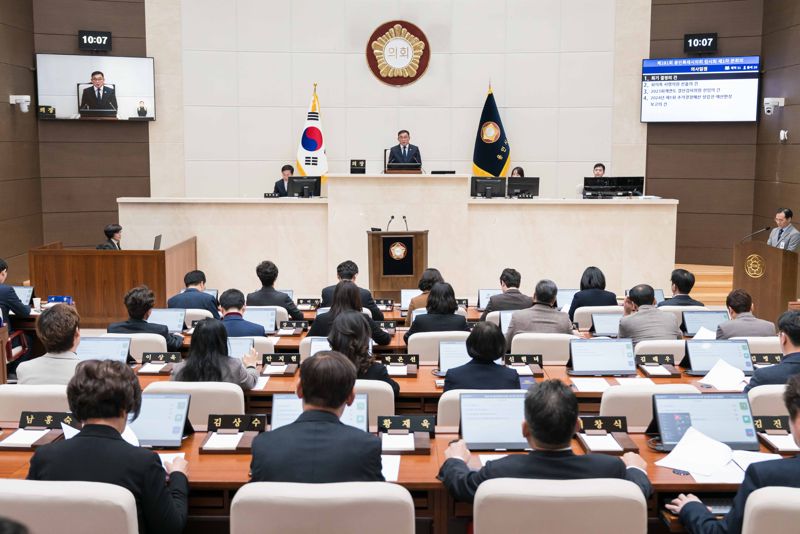 용인특례시의회 제281회 임시회 개회. 용인시의회 제공