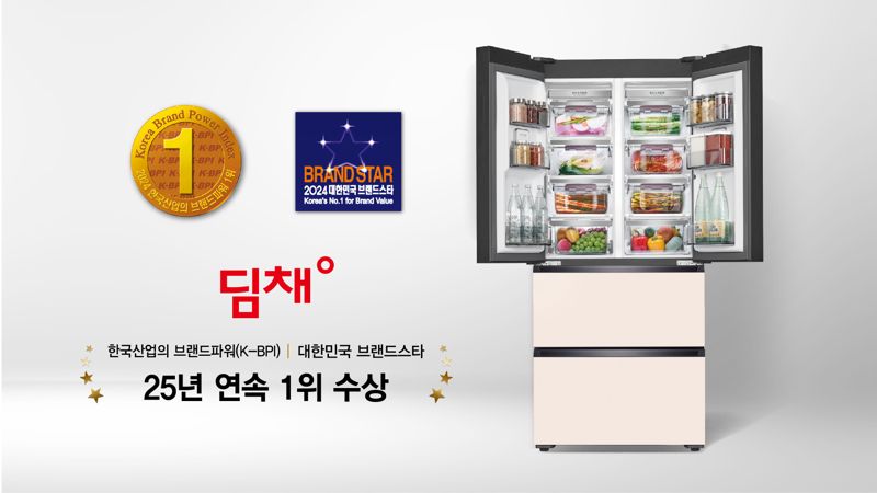 한국산업의 브랜드파워와 대한민국 브랜드스타에서 25년 연속 1위를 차지한 위니아 김치냉장고 '딤채'. 위니아 제공