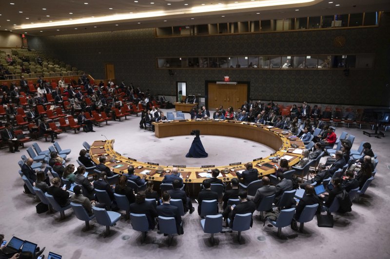 유엔 안전보장이사회가 지난 22일 회의를 진행하는 모습. 사진=뉴시스