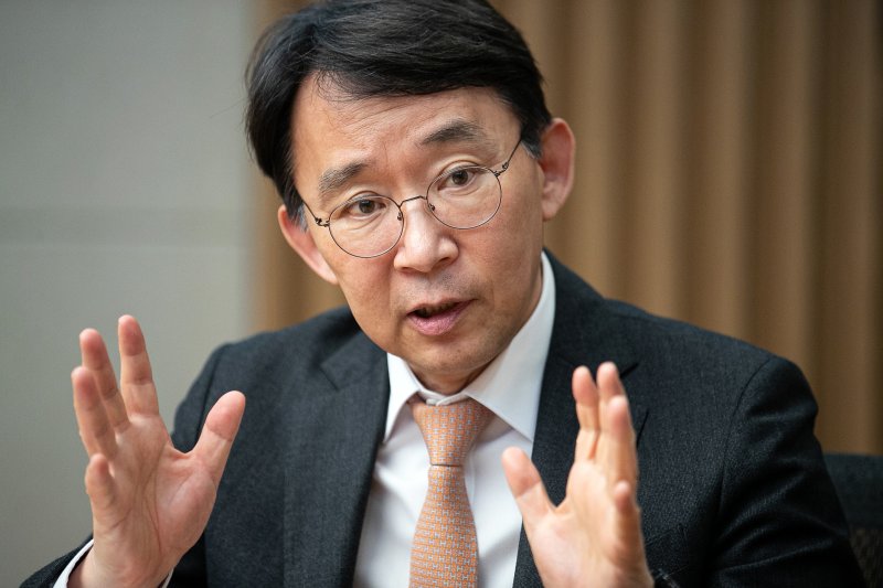 박상규 한국대학교육협의회장(중앙대 총장)이 28일 서울 동작구 중앙대학교에서 뉴스1과 인터뷰하고 있다. 2024.3.28/뉴스1 ⓒ News1 이승배 기자