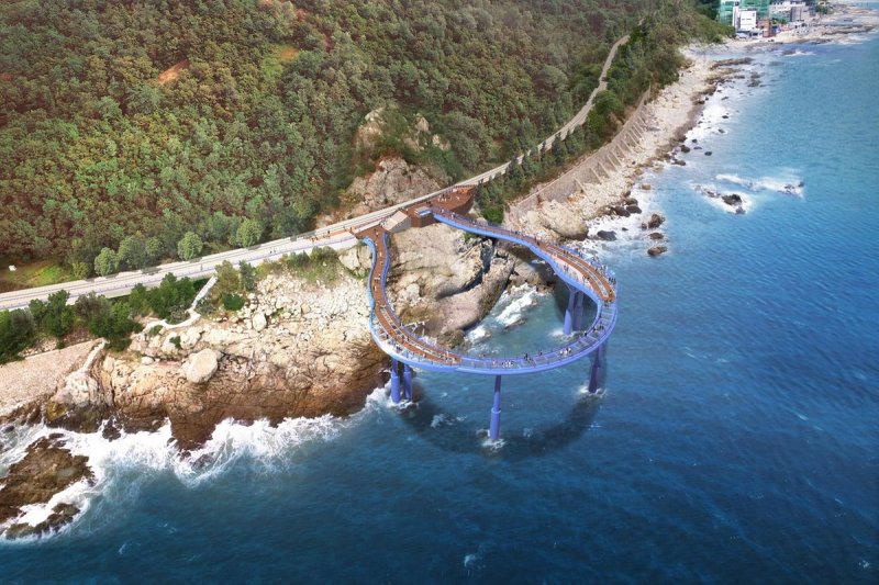 U자형으로 확장되는 청사포 다릿돌전망대 [해운대구 제공. 재판매 및 DB금지]