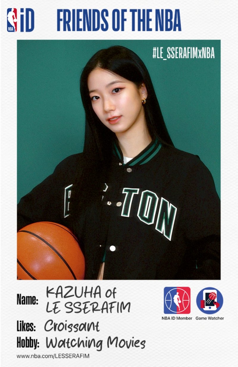 [서울=뉴시스] 르세라핌 카즈하 NBA ID 폴라로이드 이미지. (사진 = 쏘스뮤직 제공) 2024.04.05. photo@newsis.com *재판매 및 DB 금지