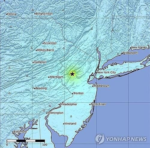 미 동북부 지진 발생 [AP 연합뉴스 자료사진]
